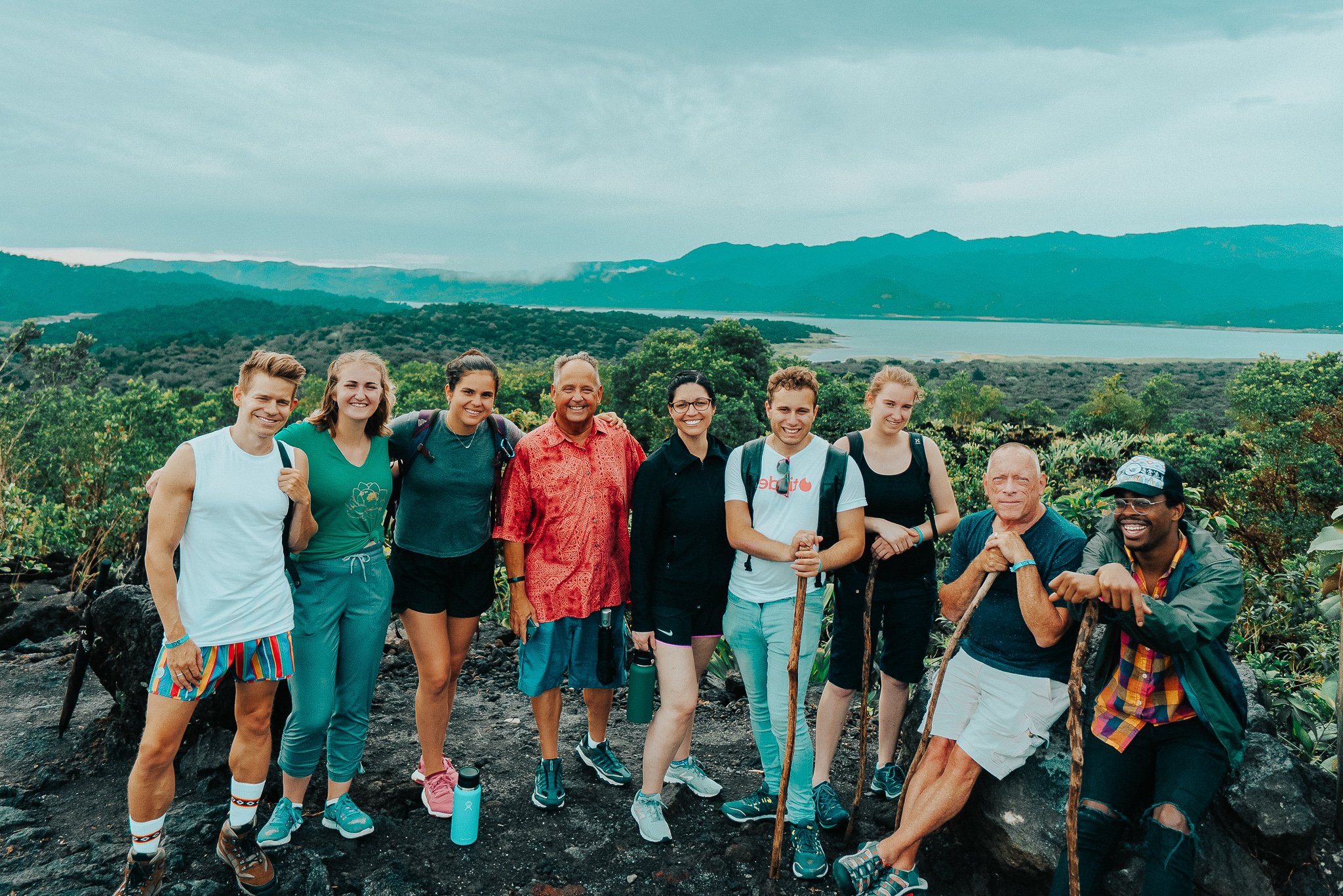 Group at mountain top in Costa Rica.