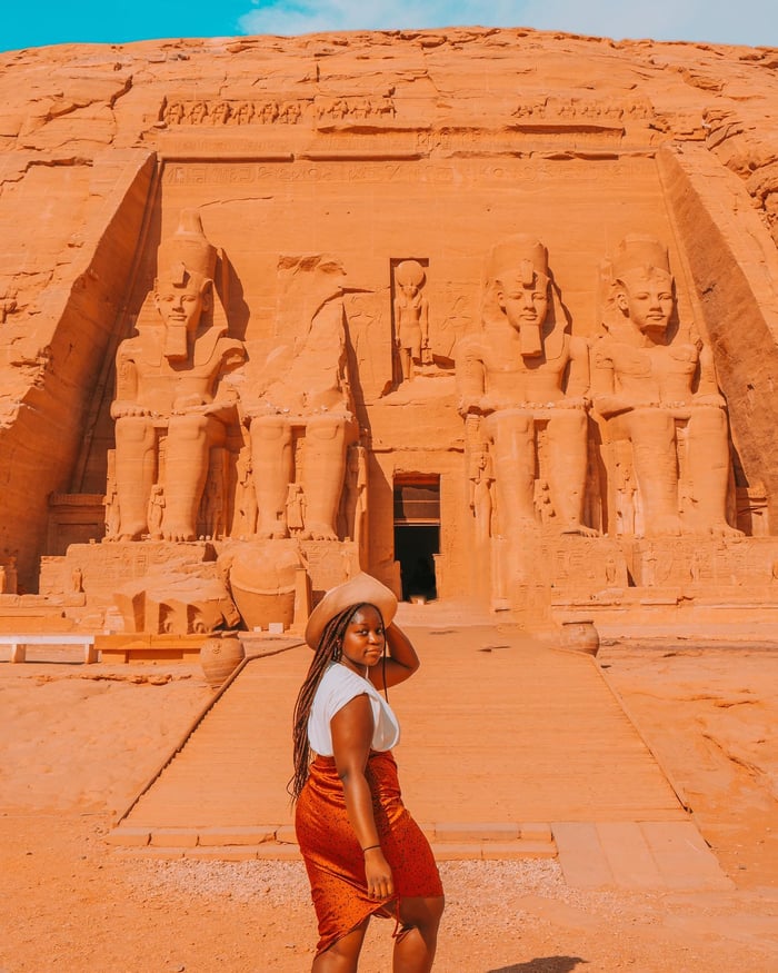 @travellingtuesdays visiting Abu Simbel, Egypt.