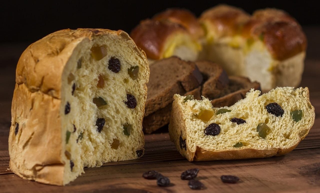 Trova Trip Italian Panettone sitting on wood