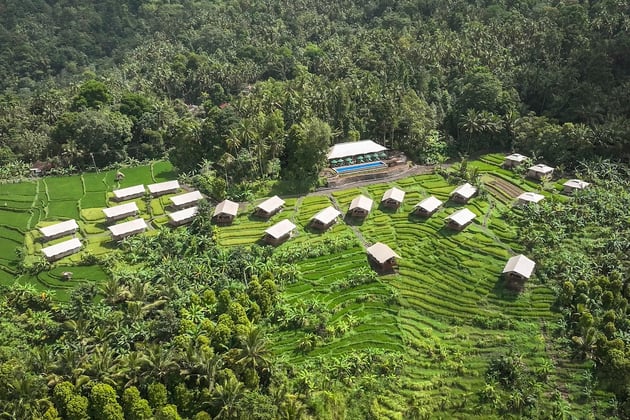 TrovaTrip Karua Retreat arial view.