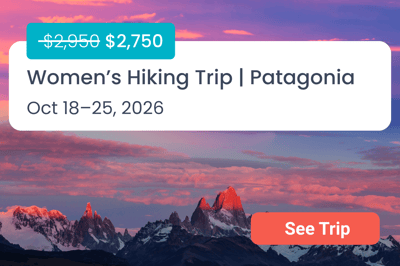 Patagonia hiking trip for women trip tile.