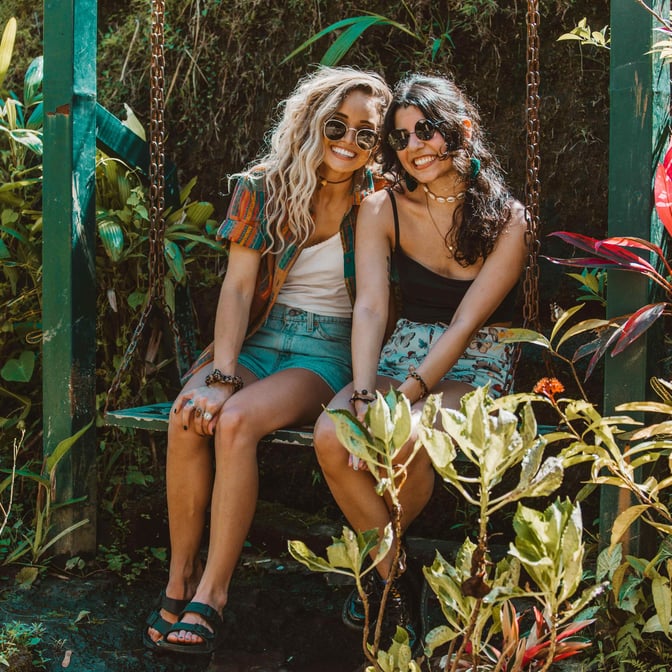 Host and Traveler sitting together on a planned retreat.