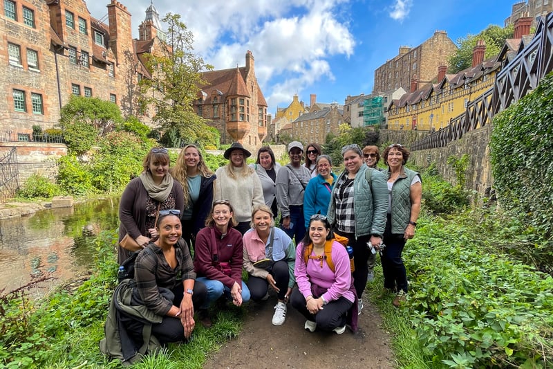 TrovaTrip Host @onegirlwandering with Travelers in Scotland, 2022.