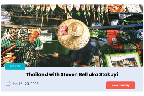 Bookable group trip to Thailand, one of the best destinations to travel in January, 2026.