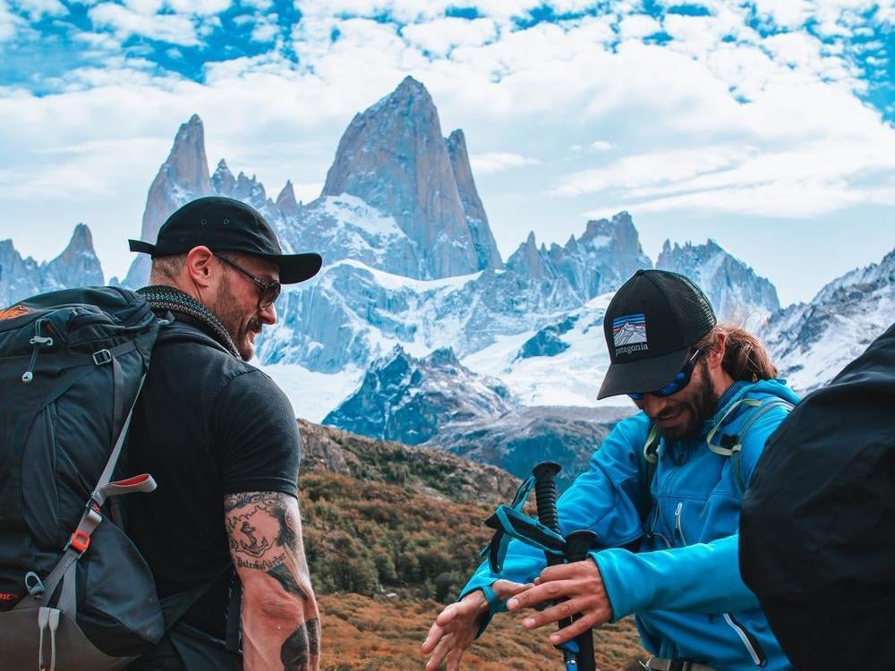 TrovaTrip Host Matthew Vincent hiking Patagonia, giving 2026 travel inspiration.