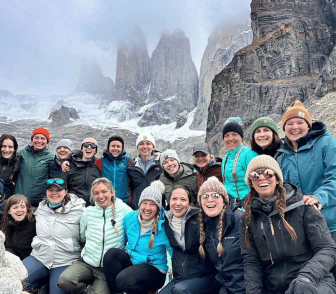 TrovaTrip group with Ally Coucke in Patagonia.