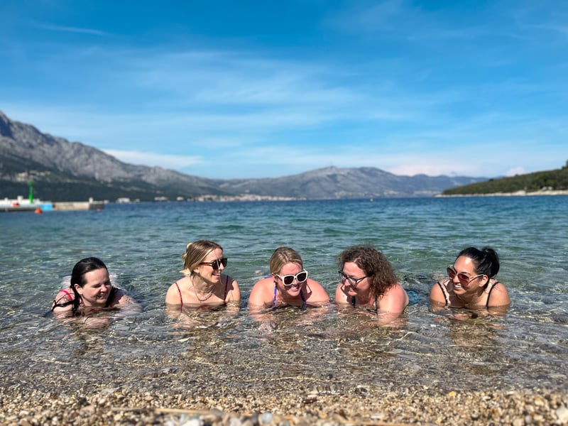 TrovaTrip Host Meredith Steele and Travelers in Croatia.