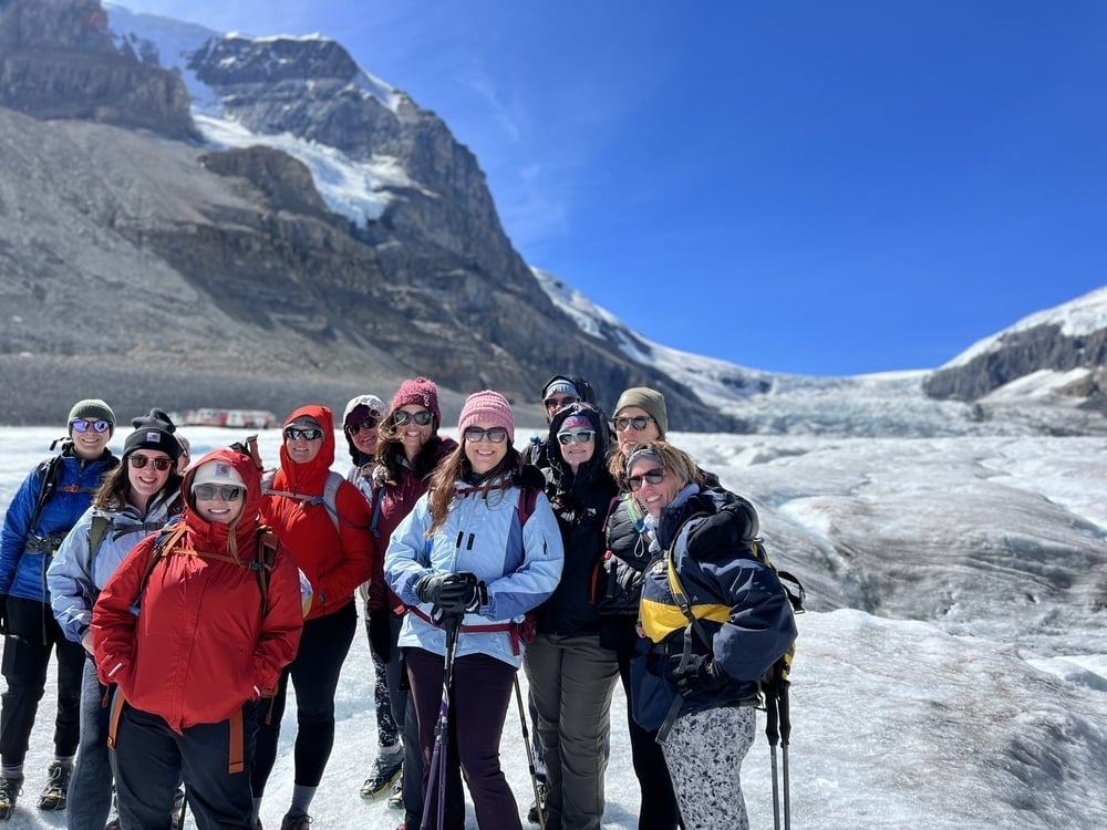 Group trip to Canada, one of the best places to travel in January.