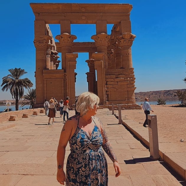 Person in Egypt, one of the best destinations to travel in October