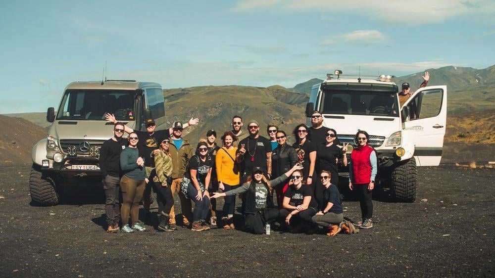 A group of Travelers and their Hosts on a group trip—showing that TrovaTrip is legit.