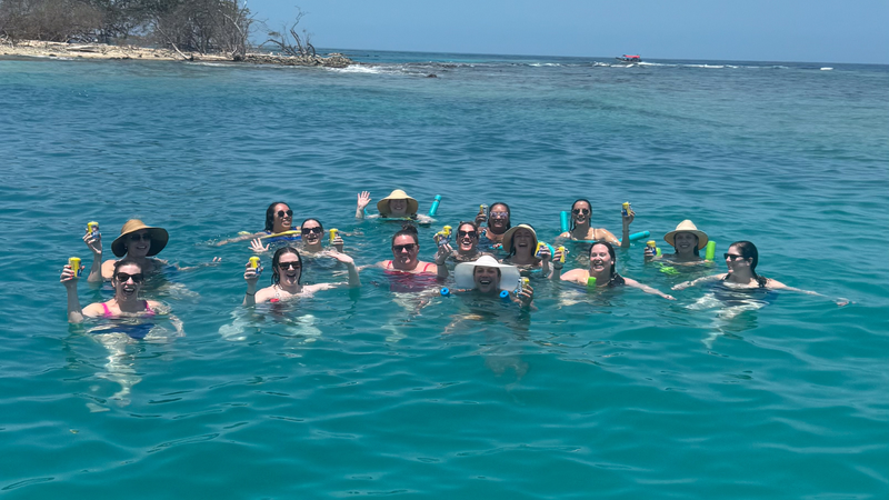 Travel Host Ali Jackson, showing viewers how to host a group trip.