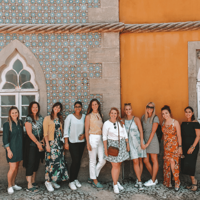 TrovaTrip Host Helene Sula and travelers in Portugal. 