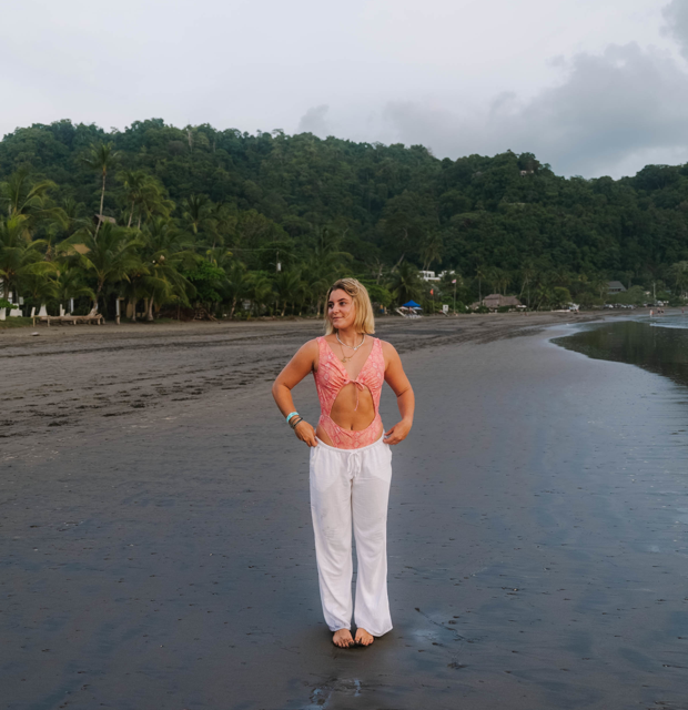 Content Creator on beach in Costa Rica.