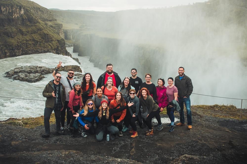 Photo of a group in Iceland, one of the best destinations to visit inJanuary.
