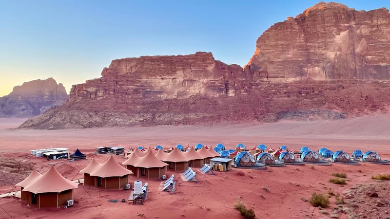 Wadi Rum campsite in Jordan.