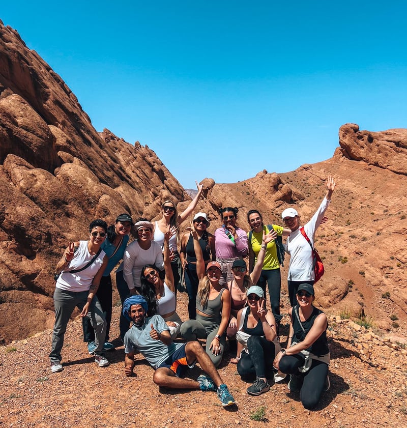 TrovaTrip Host @thenonstopdreamer and Travelers in Morocco.