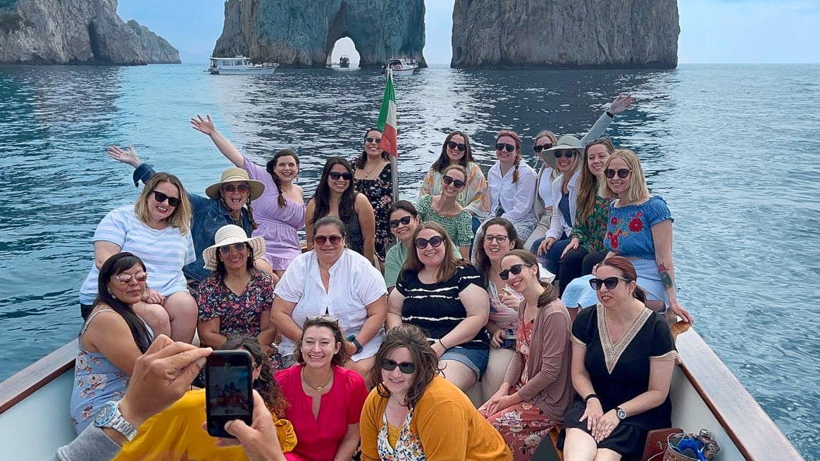 Solo female travel group in Italy led by Travel Host Lindsay Mukaddam.