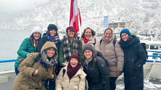 Travel Host Lindsay Mukaddam with her Travelers.