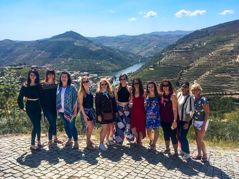 TrovaTrip Host Helene Sula with Travelers in Portugal.