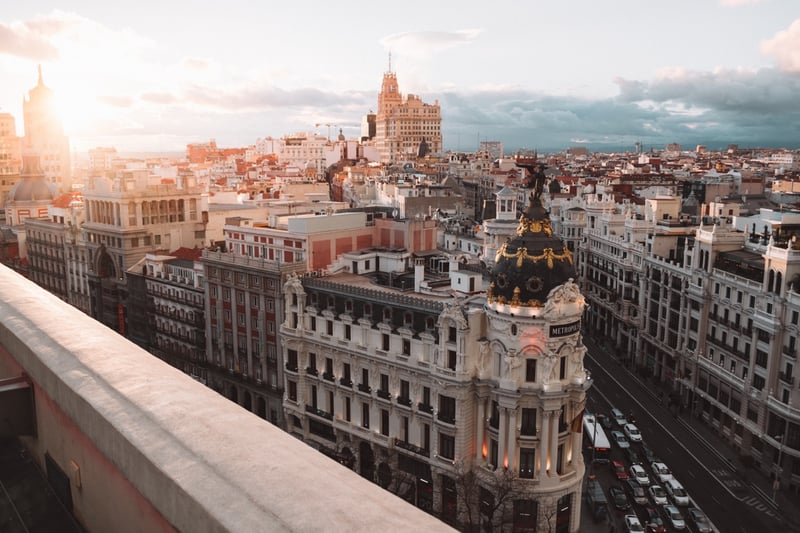 View of Madrid skyline.