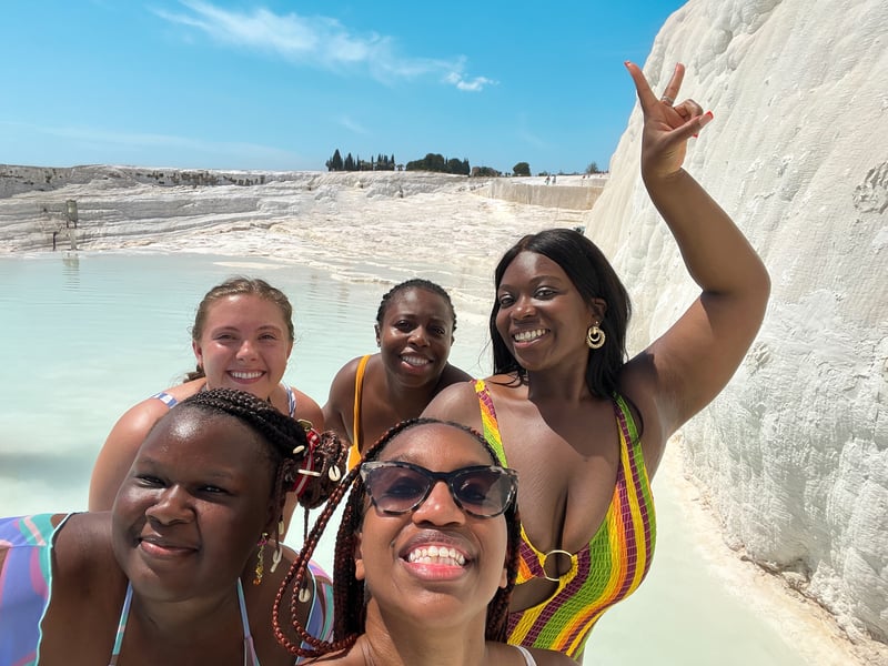 Group traveling with Content Creator and TrovaTrip Host Abena @travellingtuesdays in Turkey.