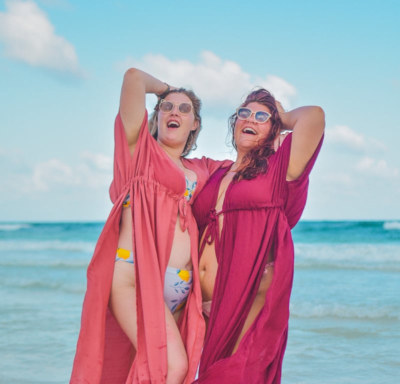 TrovaTrip Host @thebaileyp and Traveler on the beach in Tulum, Mexico.