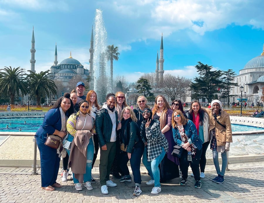 Group of Travelers in Istanbul Turkey