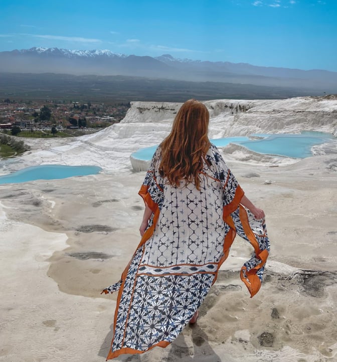 TrovaTrip Traveler in Pamukkale, Turkey.