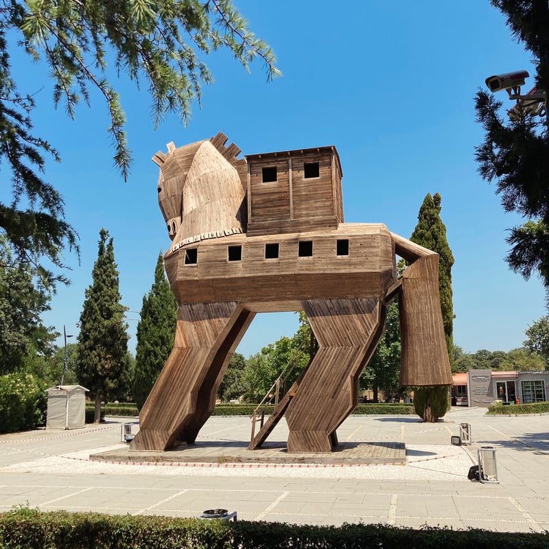 Troy Trojan horse replica in Turkey.