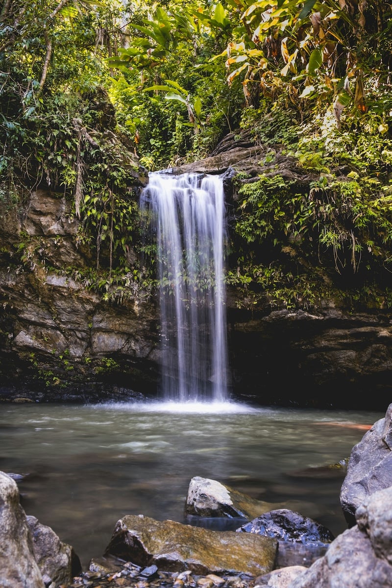 A waterfall in El Yunque Rainforest, Puerto Rico.