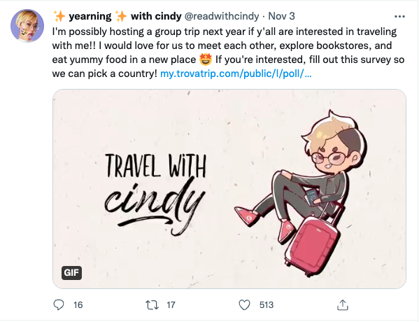 trovatrip @readwithcindy survey