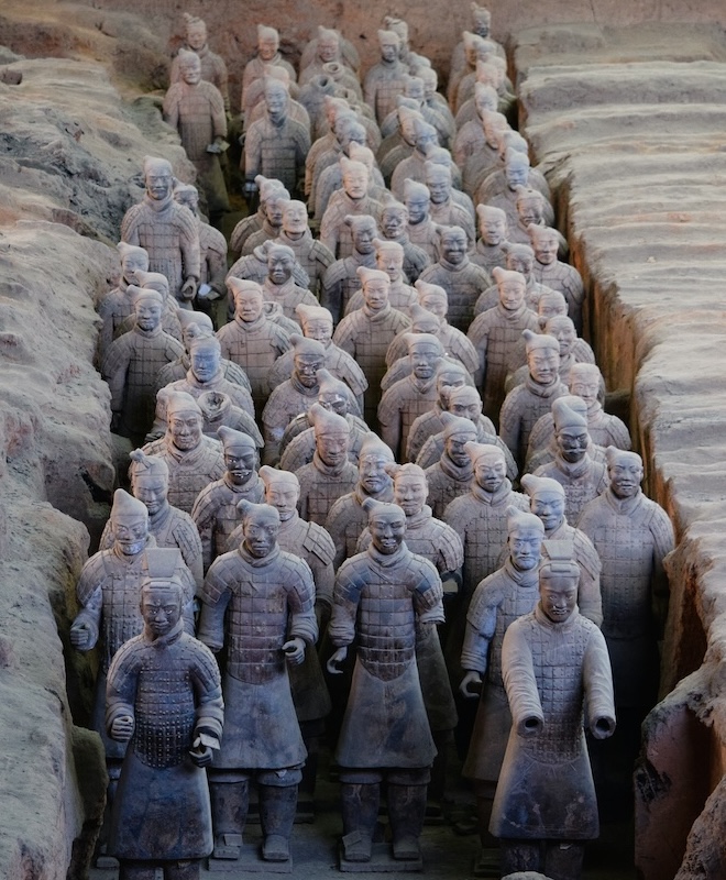 The Terracotta Army in Xi'an, China.